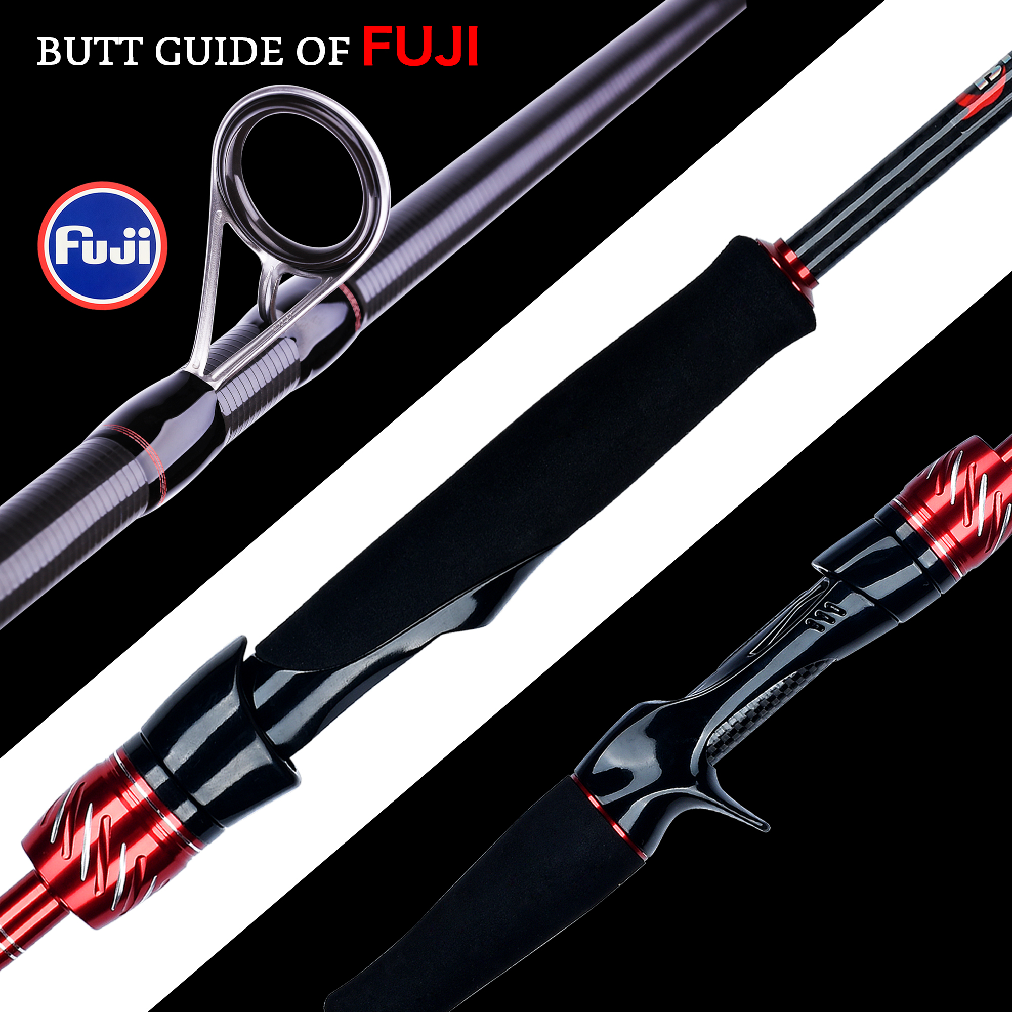 BIUTIFU Spinning Casting Fuji  - Fishing Rod Surf ulasan dan harga