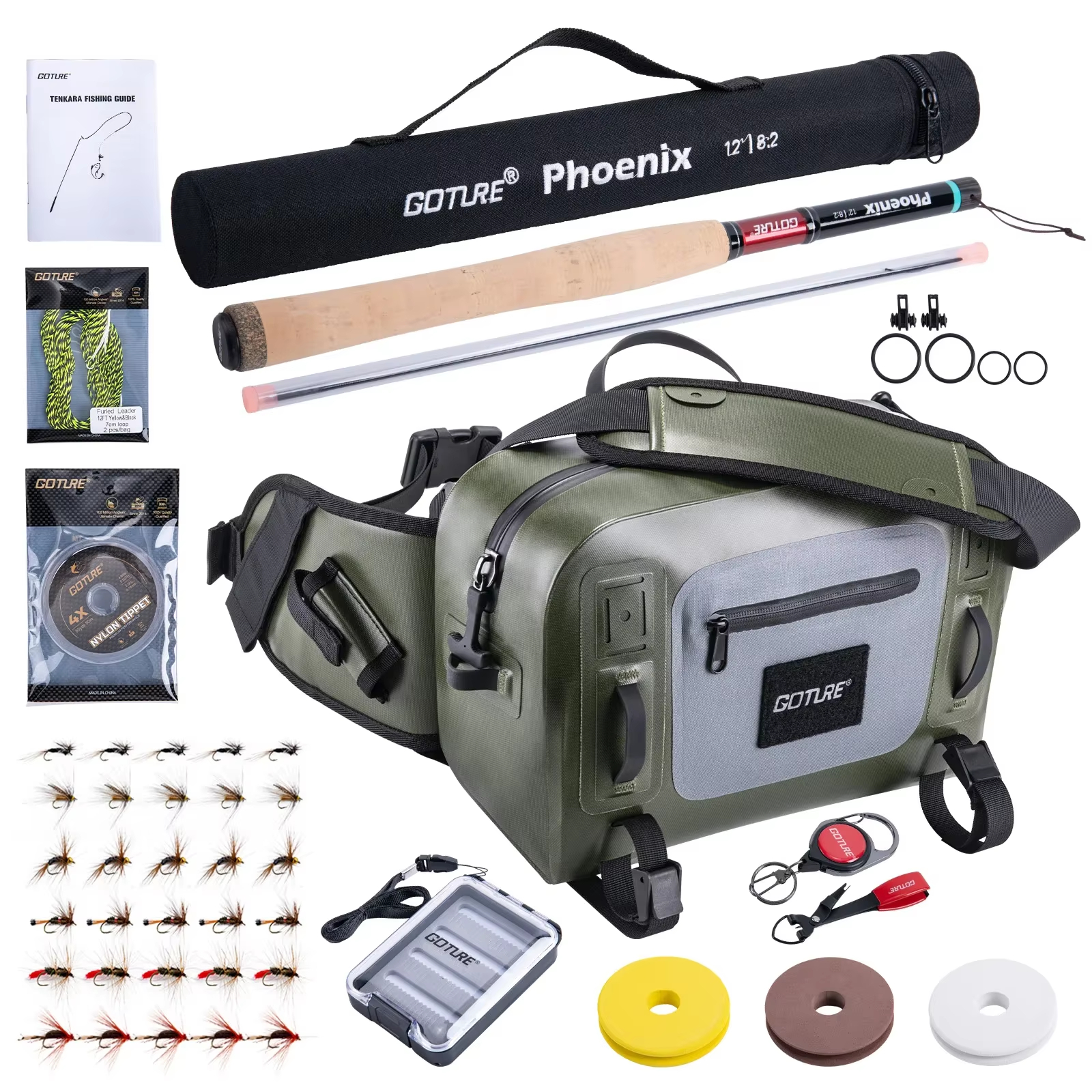 Goture 3.6m Tenkara Rod Set wi - Fishing Rod Tip Replacement ulasan dan harga
