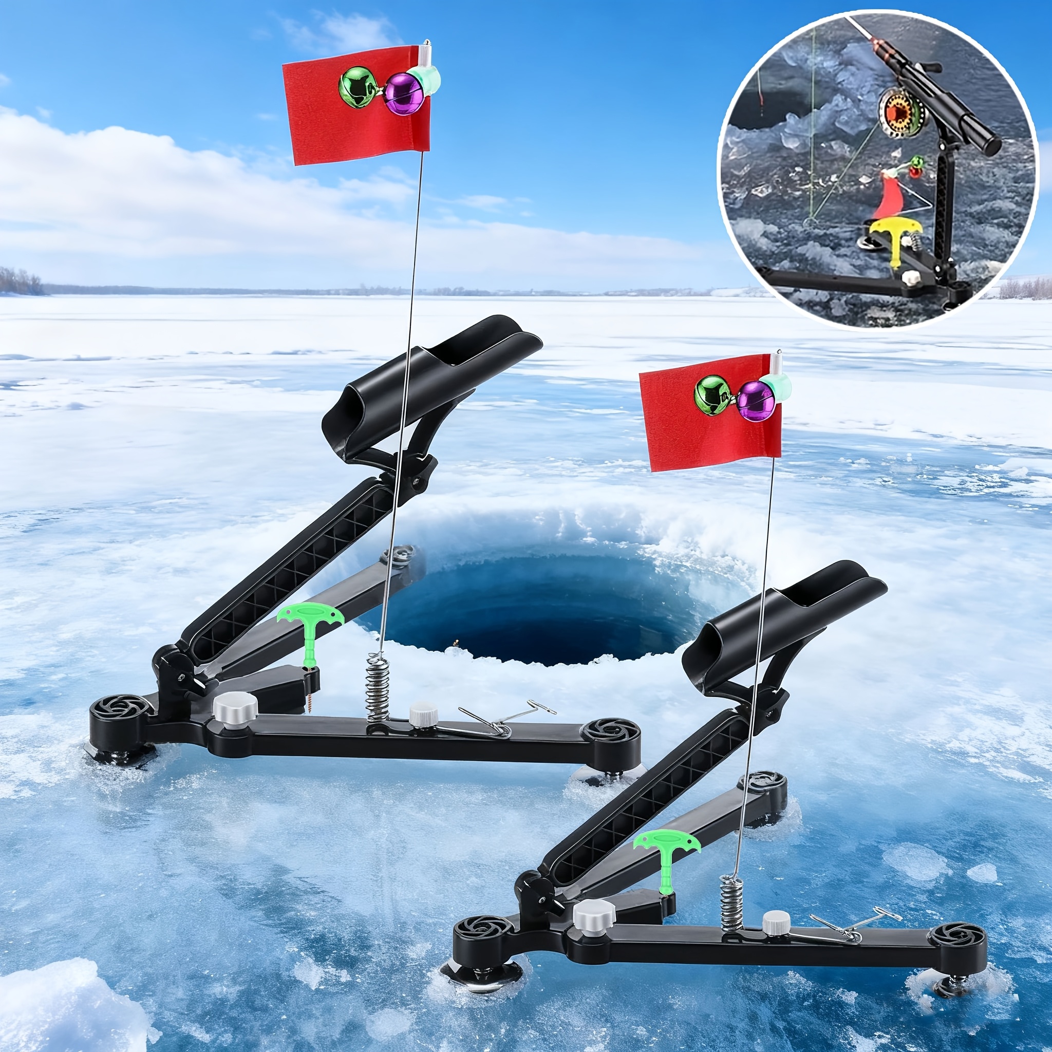 Foldable Ice Fishing Rod Holde - Fishing Rod Ice ulasan dan harga