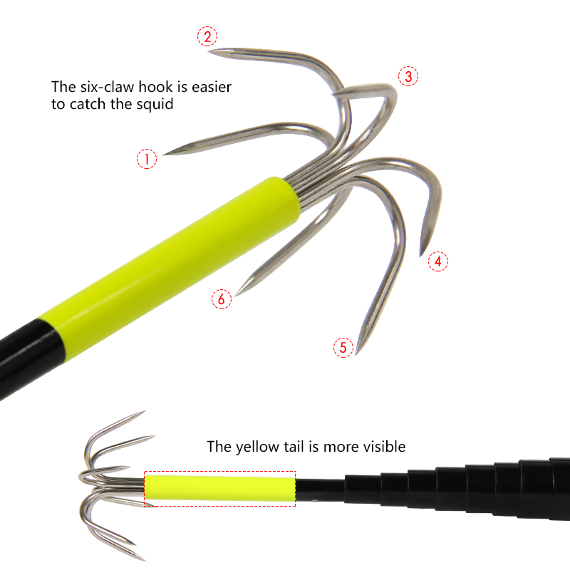 4/3M Telescopic Squid Gaff Anc - Fishing Rod Casting ulasan dan harga