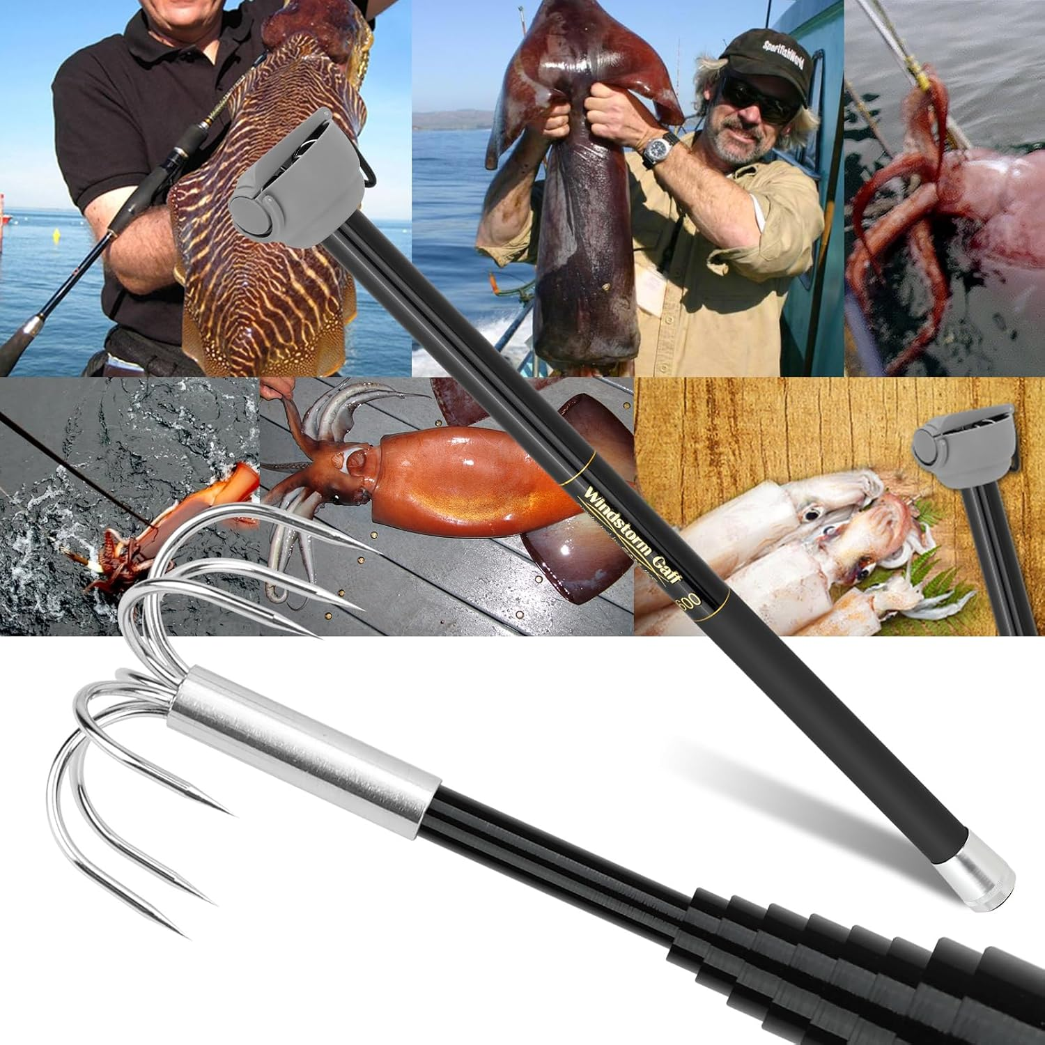 SANLIKE Fishing-Squid Gaff 3M/ - Fishing Rod Carbon Fiber ulasan dan harga
