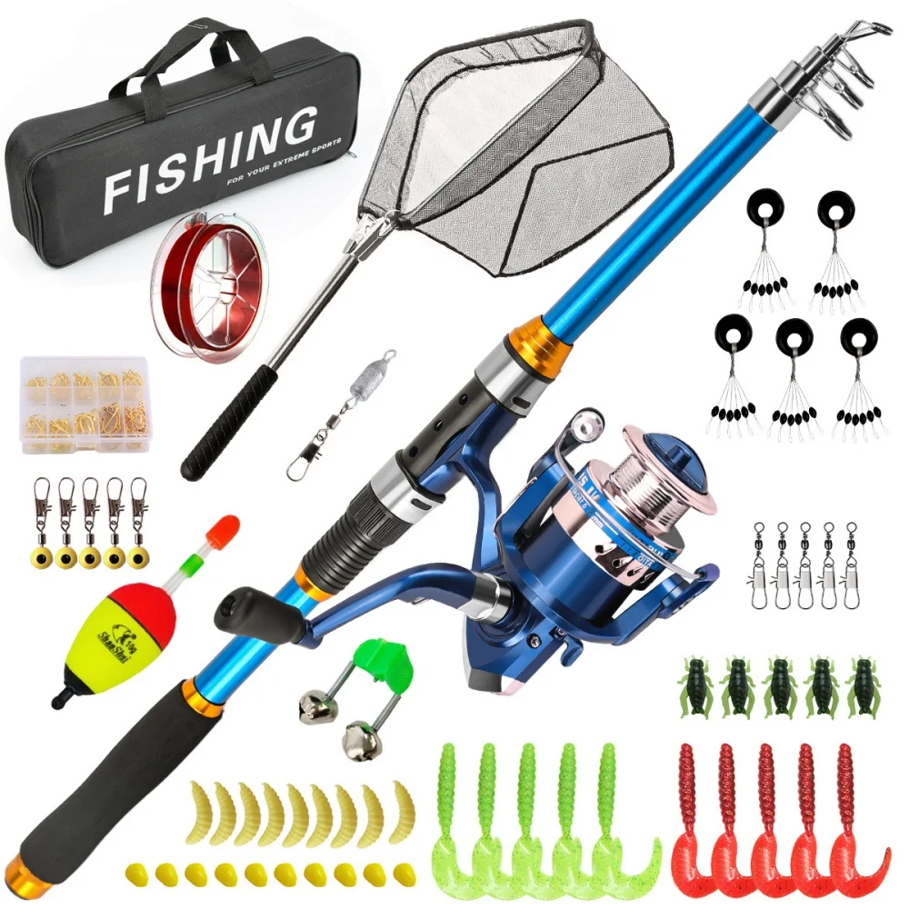 2.1-3.6M Telescopic Glass Fibe - Fishing Rod Spinning ulasan dan harga