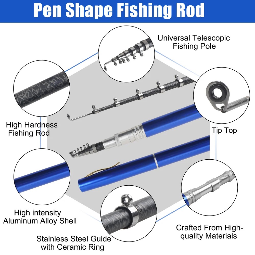 1.6m/1m Pocket Pen Fishing Rod - Fishing Rod Ice ulasan dan harga