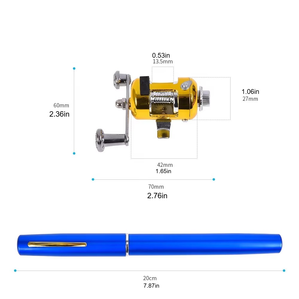 Mini portable steel pen fishin - Fishing Rod Case ulasan dan harga