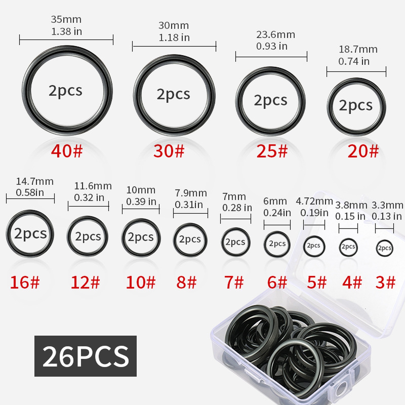 26PCS Fishing Rod Guide Ring K - Fishing Rod Guide Replacement ulasan dan harga