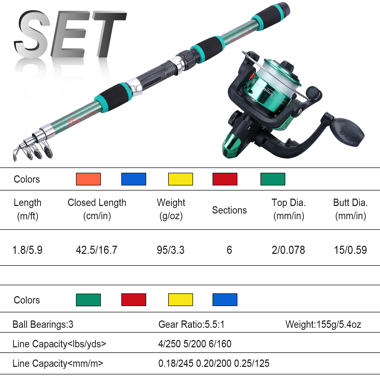 Sougayilang Kids Fishing Pole  - Fishing Rod Spinning ulasan dan harga