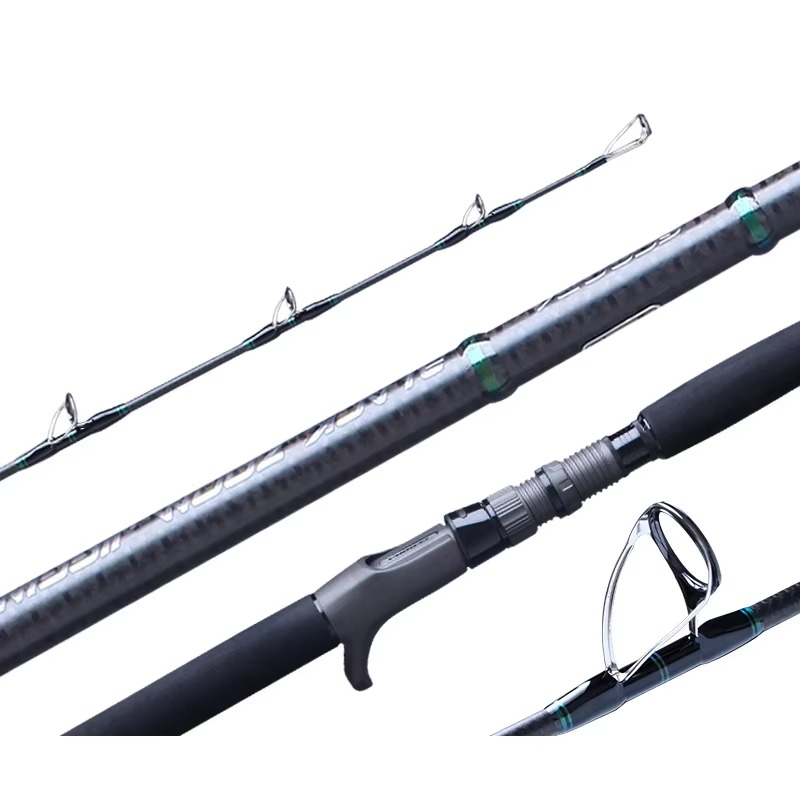 【Popular】Black Zoom Japan Tora - Fishing Rod Boat ulasan dan harga